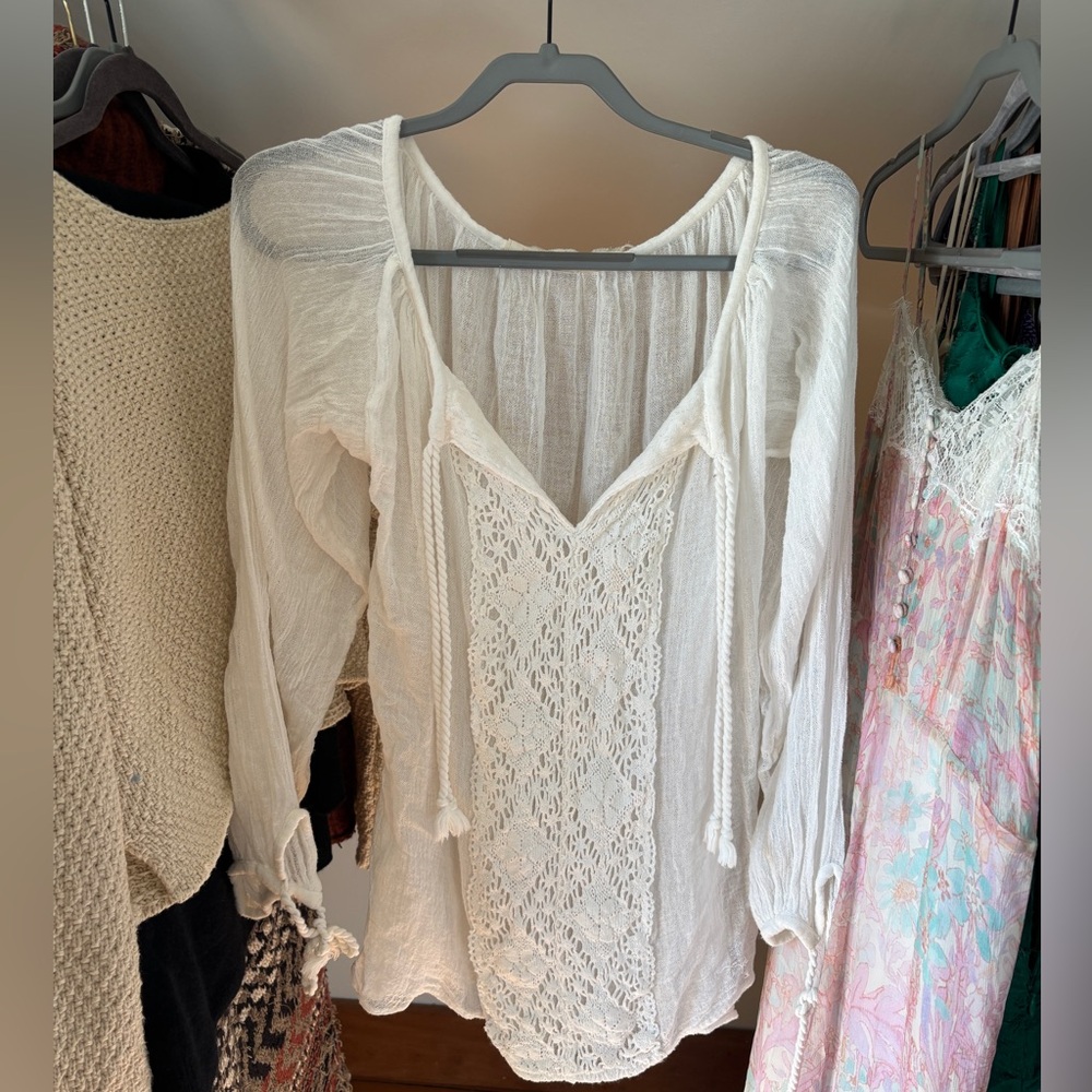 Jen’s Pirate Booty Gauze Crochet Top